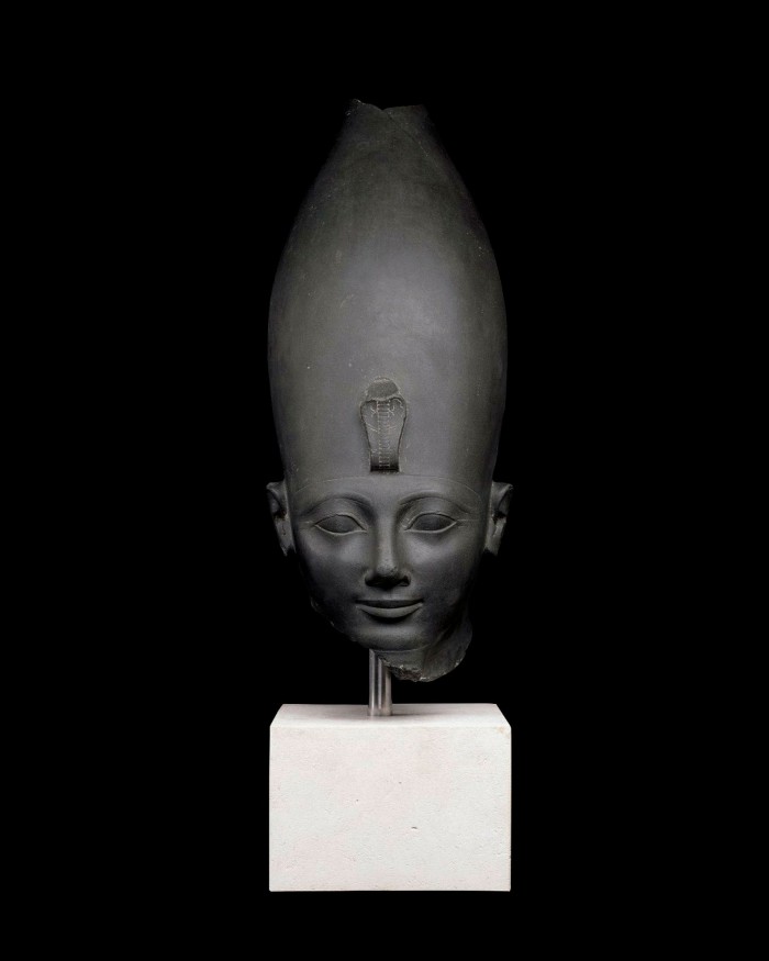 .  .  .  and a siltstone bust of Thutmose III, c1479–1457 BC.  Both pieces are part of a 500-strong loan from the British Museum